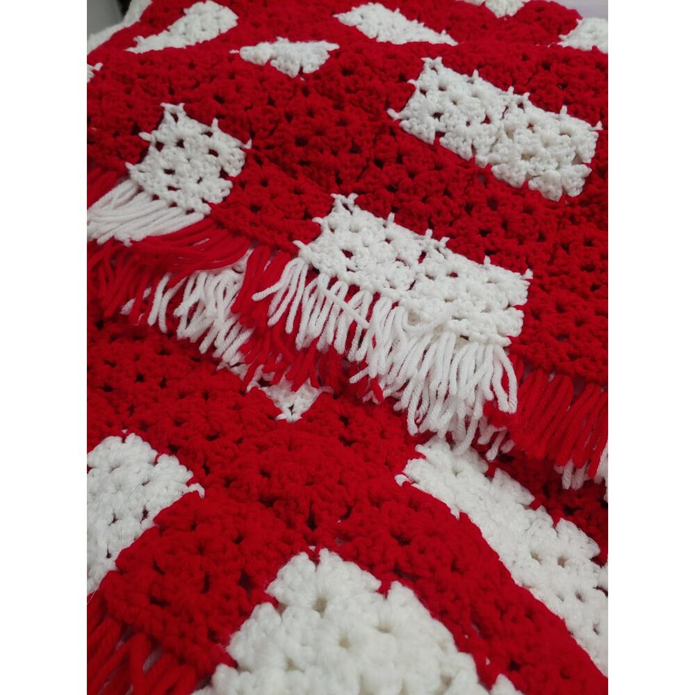 Hand Crocheted Lap Afghan Blanket